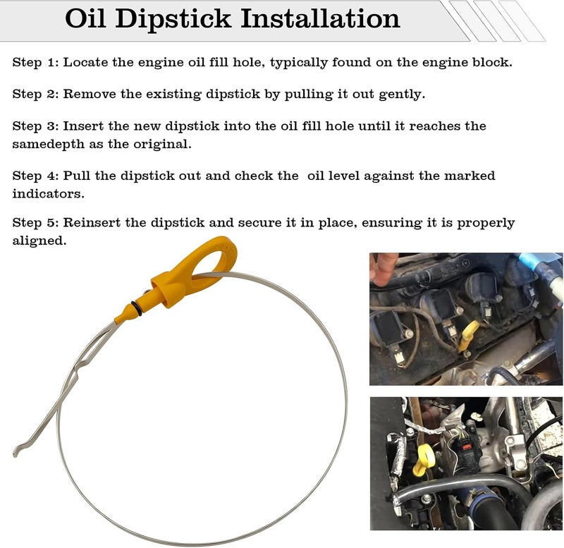 FBLOWMOD 15301-28031 Engine Oil Dipstick Indicator, Compatible with 2002-2009 Toyota Camry 2001-2007 Highlander 2005-2008 RAV4 2010-2012 Lexus HS250h 2.4L Engine Oil Fluid Level Dip Stick Replace 1530128031 - Image 5